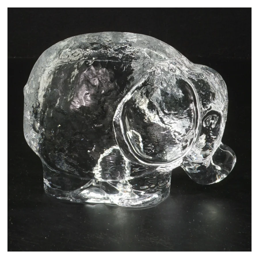 Glaselefant dekorationsgenstand (str. 13 cm)