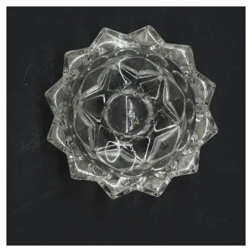 Glas lysestage (str. Ø 9 cm)