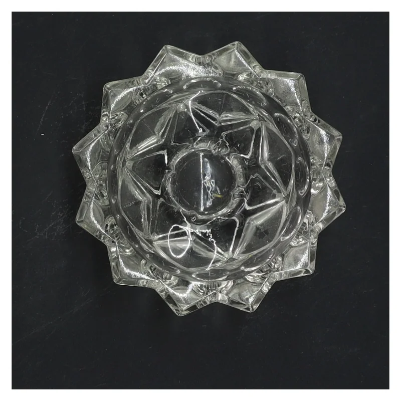 Glas lysestage (str. Ø 9 cm)