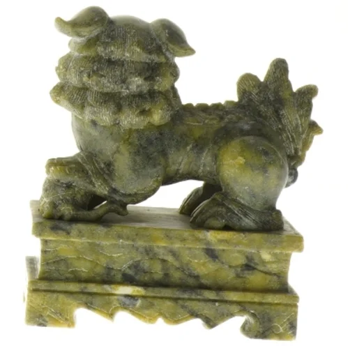 Jade skulptur af foo hund (str. 10,5 cm)