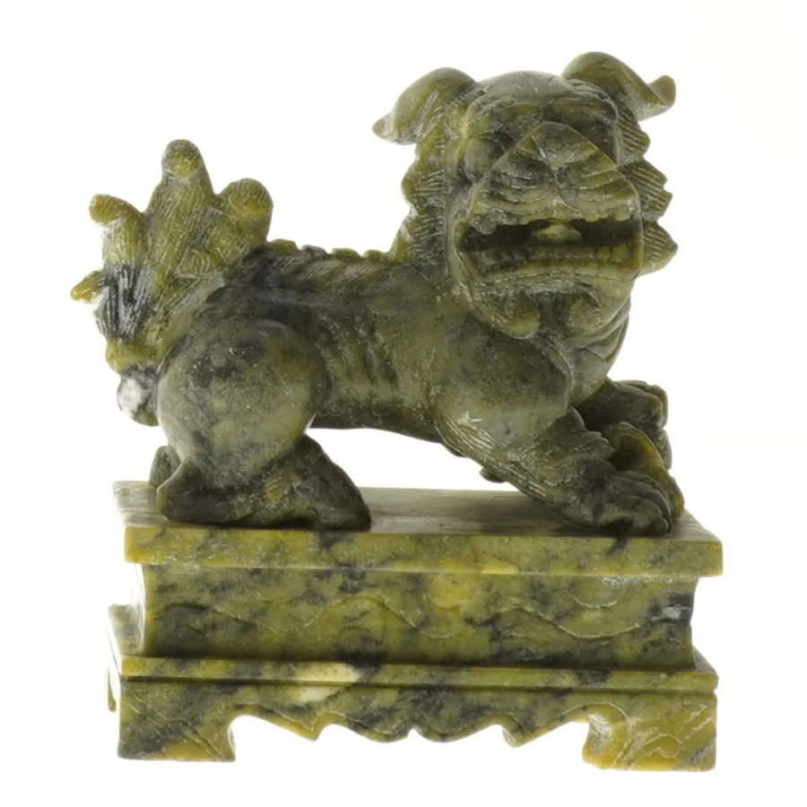 Jade skulptur af foo hund (str. 10,5 cm)