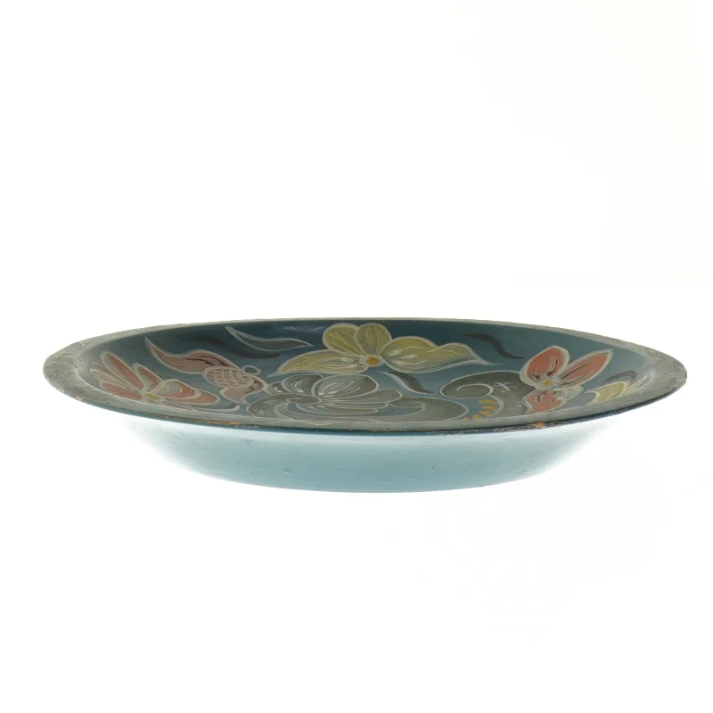 Håndlavet dekorativ skål (str. Ø 21,5 cm)