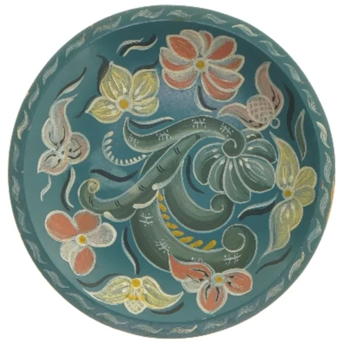 Håndlavet dekorativ skål (str. Ø 21,5 cm)