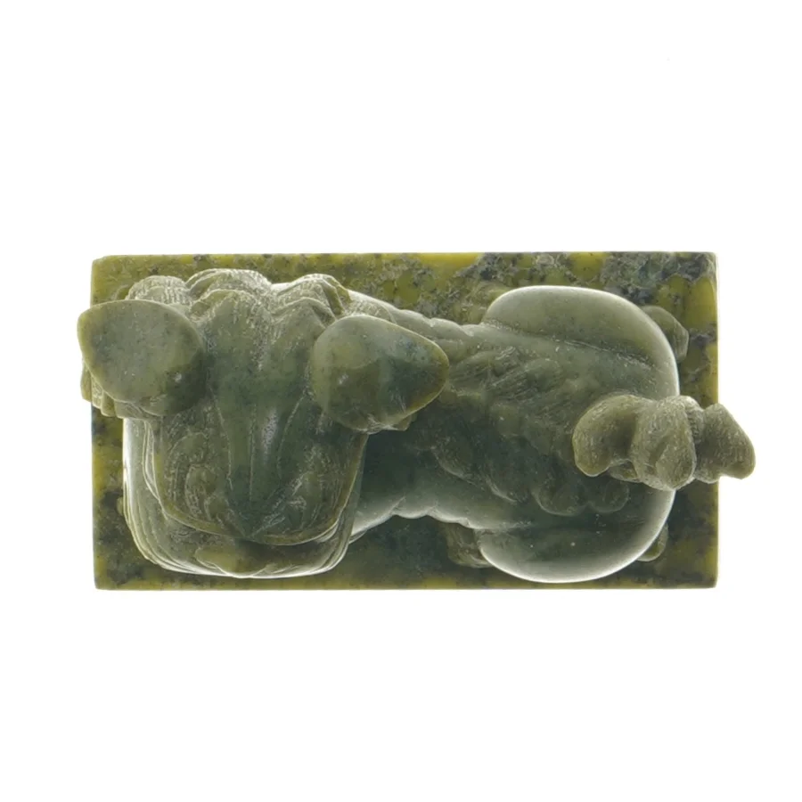 Stenfigur af kinesisk løve eller foo hund (str. 10,5 cm)