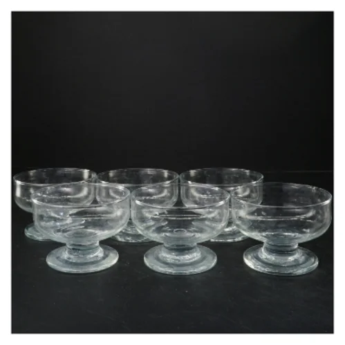 Sæt med 6 glas serveringsskåle (str. 8x11 cm)