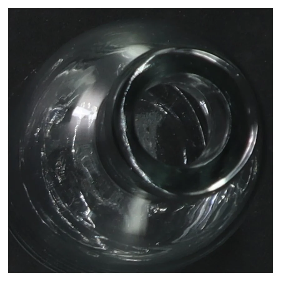 To små glasflasker (str. 11 cm. 2 styk)