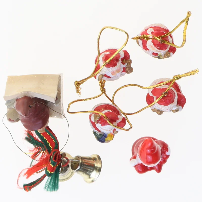 Juleophæng med nisser og klokker (str. 2 cm)