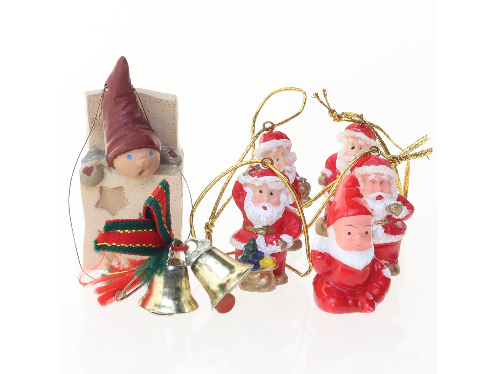 Juleophæng med nisser og klokker (str. 2 cm)