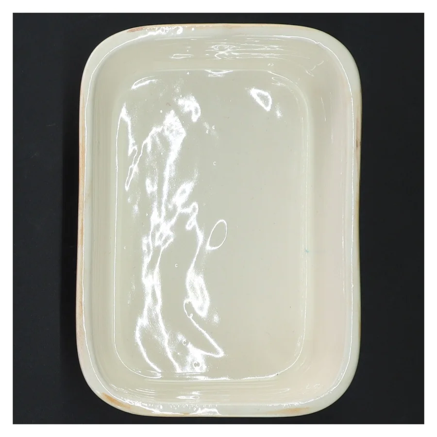 Til Kærgården/smørbar Rektangulær keramikskål fra ELPA (str. 13,5 x. 10 cm)