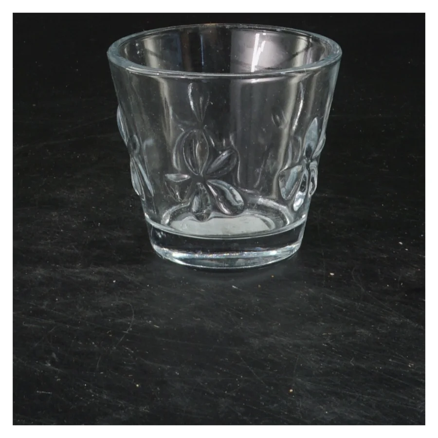 Glas med blomstermønster fra IKEA (str. 6x7 cm)
