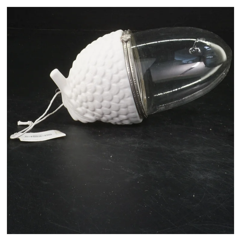 Dekorativ glas og keramik beholder formet som en agern fra Kitsch (str. 16x8 cm)