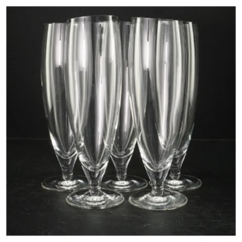 Fem flotte ølglas fra Eva Solo (str. Ø. 7 cm. længde, 23 cm. 5 styk)