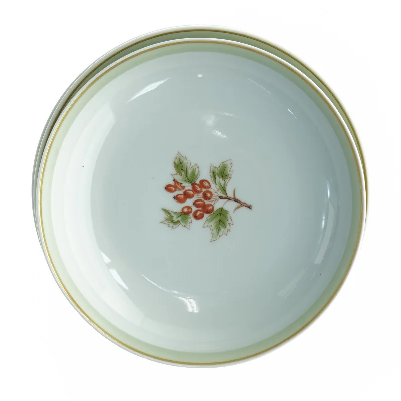 Porcelænsskåle med bærdekoration fra Lyngby (str. Diameter 20 cm)