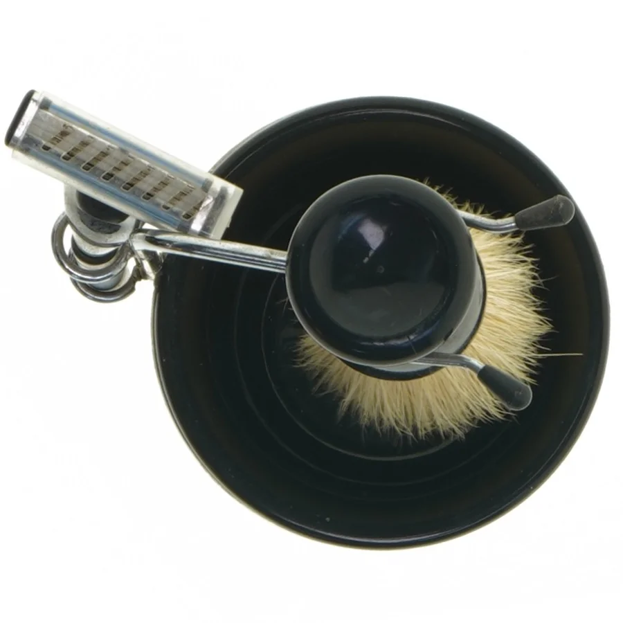 Barbersæt med barberkost og holder (str. 15 cm)