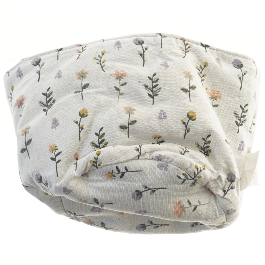 Opbevaringskurv med blomstermønster fra Oeko-tex (str. Ø 22 cm)