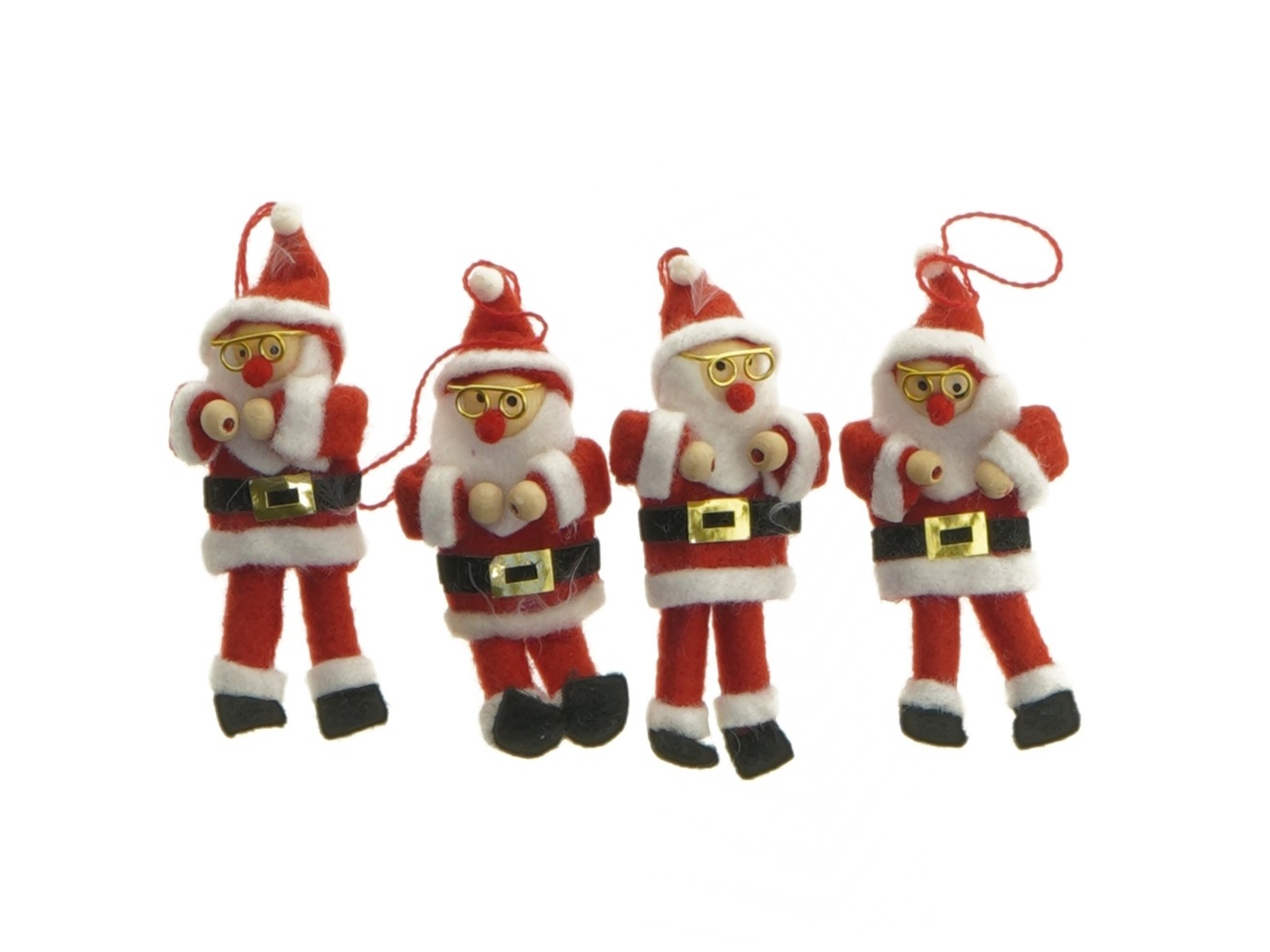 Julemandsfigurer i filt (str. 4 styk)