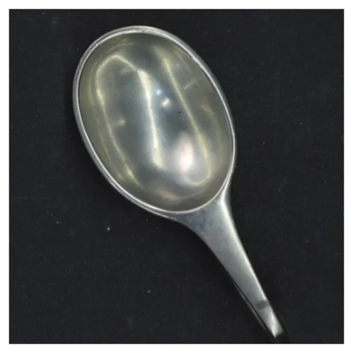 Tin bjesk snaps ske (str. 10 x 4 cm)