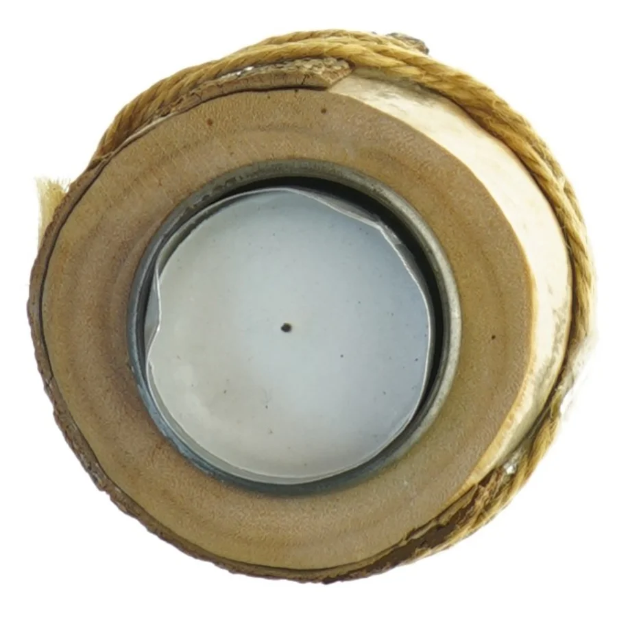 Træ-lysestage (str. H. 10 cm ø. 7 cm)