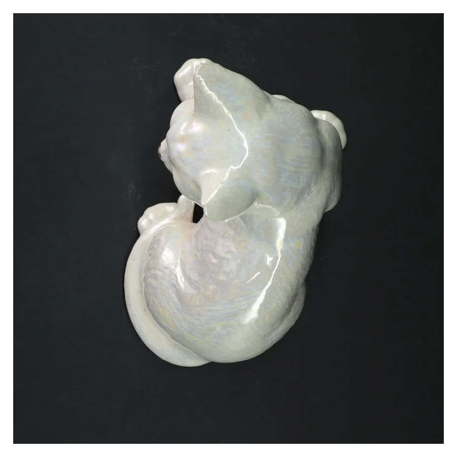 Keramik kat figur (str. 17x17x10 cm)