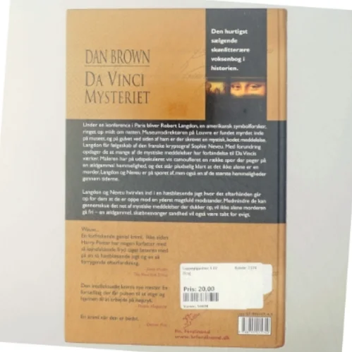 Da Vinci Mysteriet af Dan Brown (Bog)
