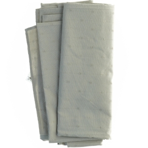 Dug med hvide striber og detaljer (str. 132 x, 256 cm)