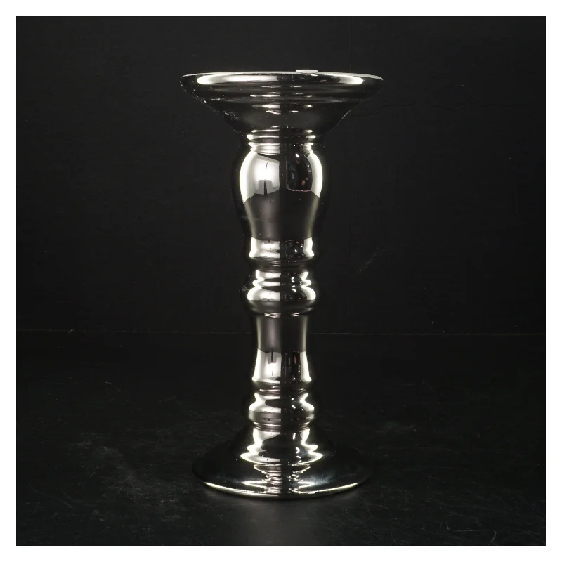 Lene Bjerre Sølvfarvet lysestage (str. 20 cm)