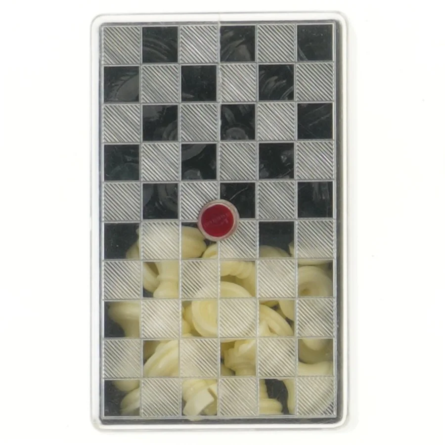 Skakbrikker i æske   (str. 14x9x4 cm)