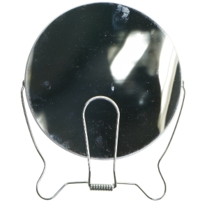 Rundt spejl med metalstativ (str. Ø 16,5 cm)