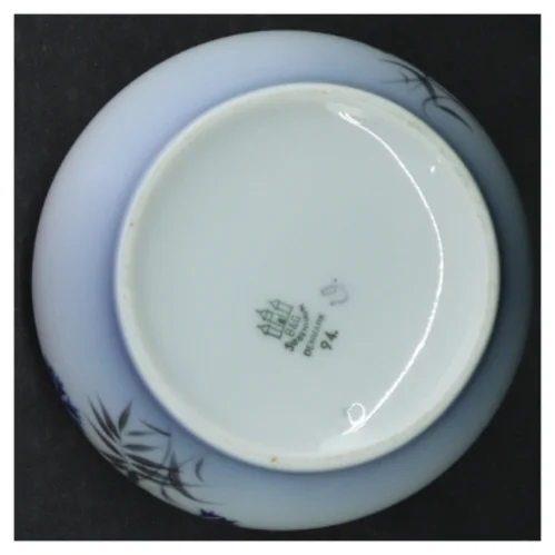 Dementer blå kornblomst B&G porcelænssukkerskål fra B&G, Demeter (str. H. 11,5 cm. ø. 11,5 cm)