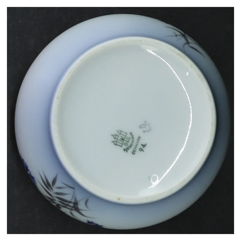 Dementer blå kornblomst B&G porcelænssukkerskål fra B&G, Demeter (str. H. 11,5 cm. ø. 11,5 cm)