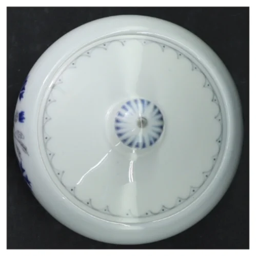 Dementer blå kornblomst B&G porcelænssukkerskål fra B&G, Demeter (str. H. 11,5 cm. ø. 11,5 cm)