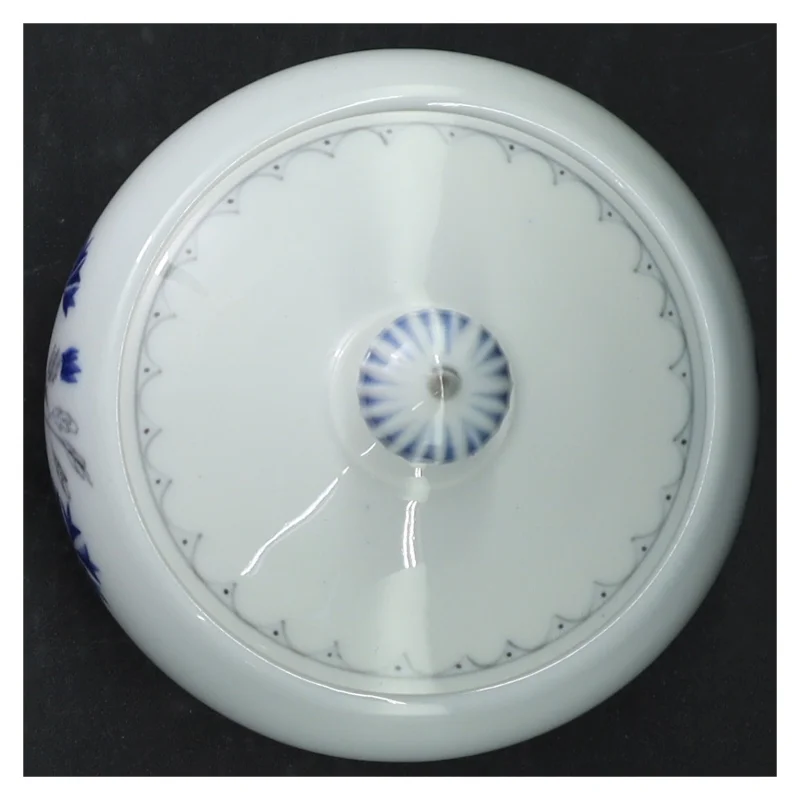 Dementer blå kornblomst B&G porcelænssukkerskål fra B&G, Demeter (str. H. 11,5 cm. ø. 11,5 cm)