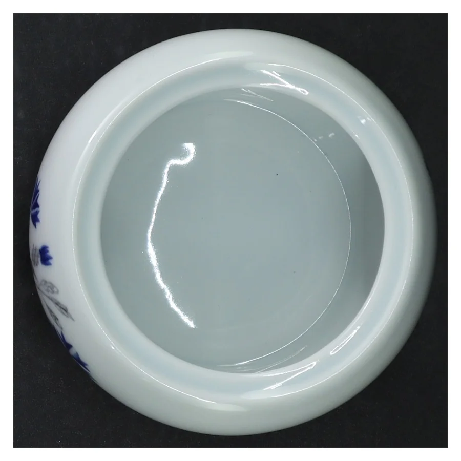 Dementer blå kornblomst B&G porcelænssukkerskål fra B&G, Demeter (str. H. 11,5 cm. ø. 11,5 cm)