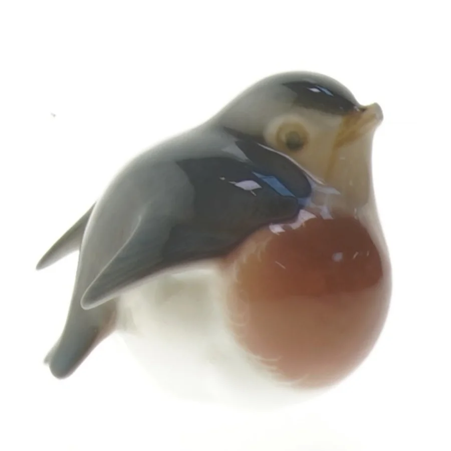 Porcelænsfugl rødkælk  (str. 7 cm)