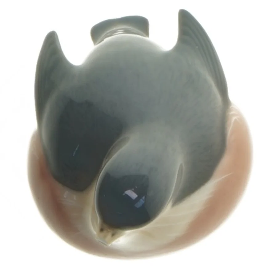 Porcelænsfugl rødkælk  (str. 7 cm)