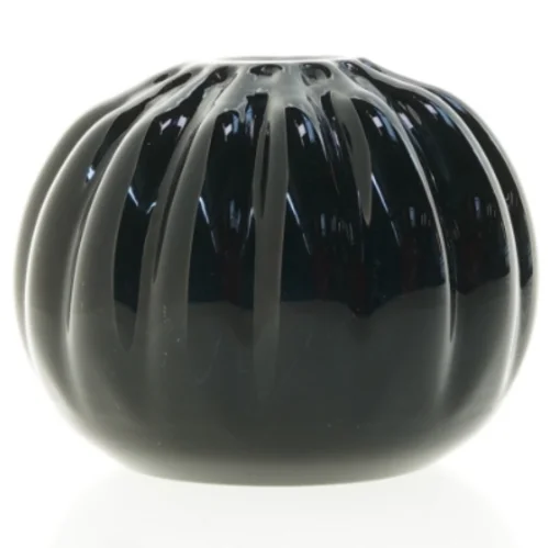 Sort keramik vase (str. 13 x 10 cm)