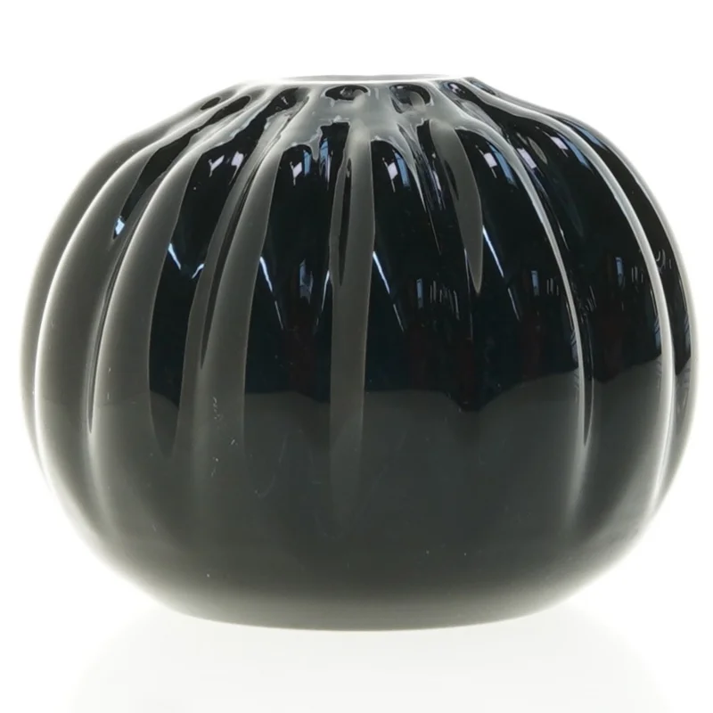 Sort keramik vase (str. 13 x 10 cm)