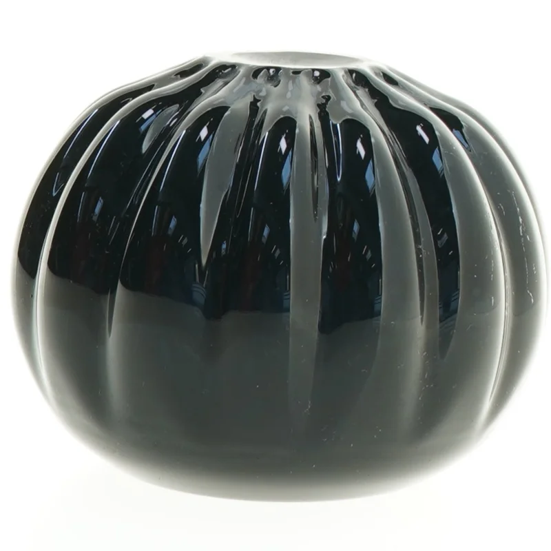 Sort keramik vase (str. 13 x 10 cm)