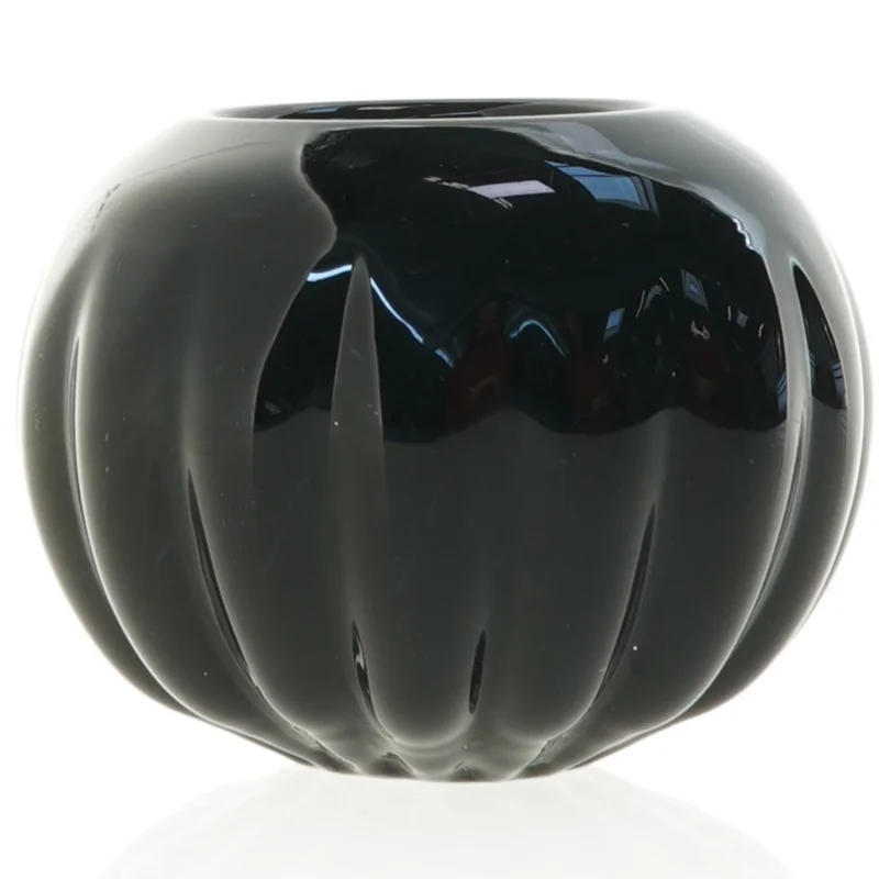 Sort keramik vase (str. 13 x 10 cm)