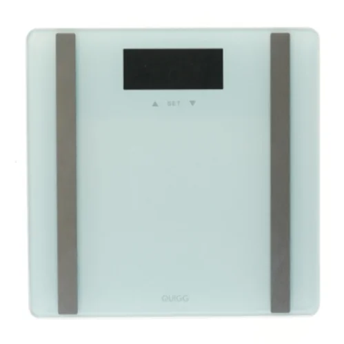 Digitale badevægt med kropanalyse fra Quigg (str. 2x30x30 cm)