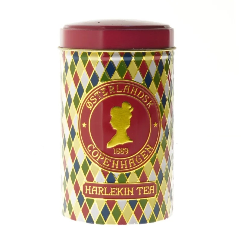 Østerlandsk Harlekin Tea dåse fra Østerlandsk (str. Ø 8,5 cm længde 14,5 cm)