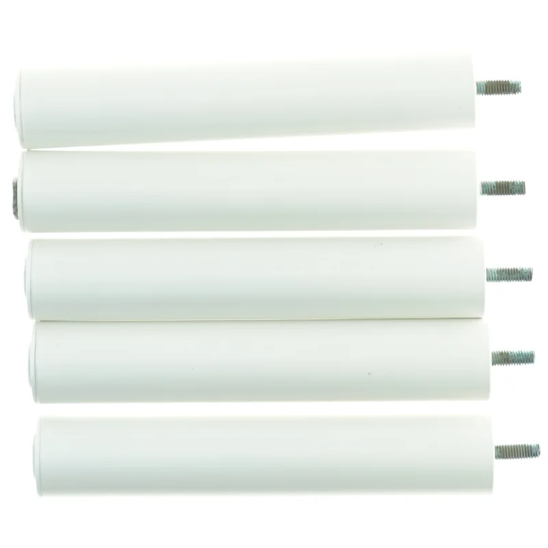 Hvide senge metalben (str. 23 x 4 cm)