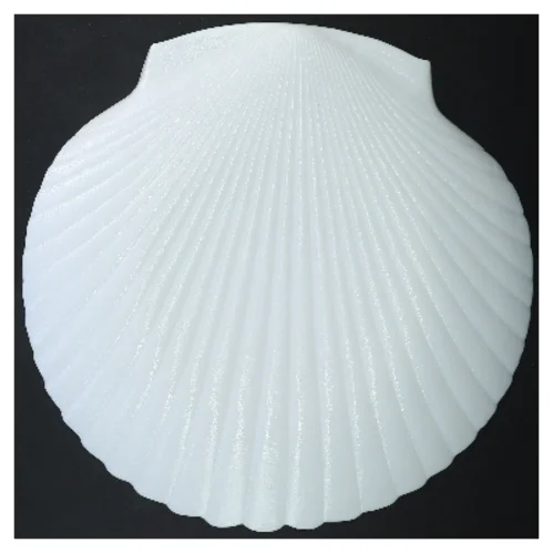 Muslinge hvid serveringsfad (str. Ø 28 cm)