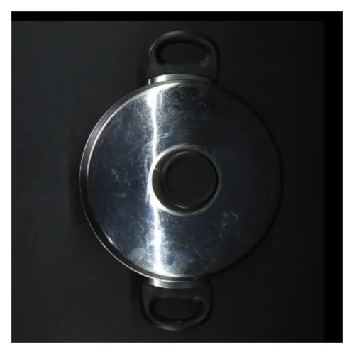 Brugt rustfrit stålgryde (str. Ø. 21 cm)