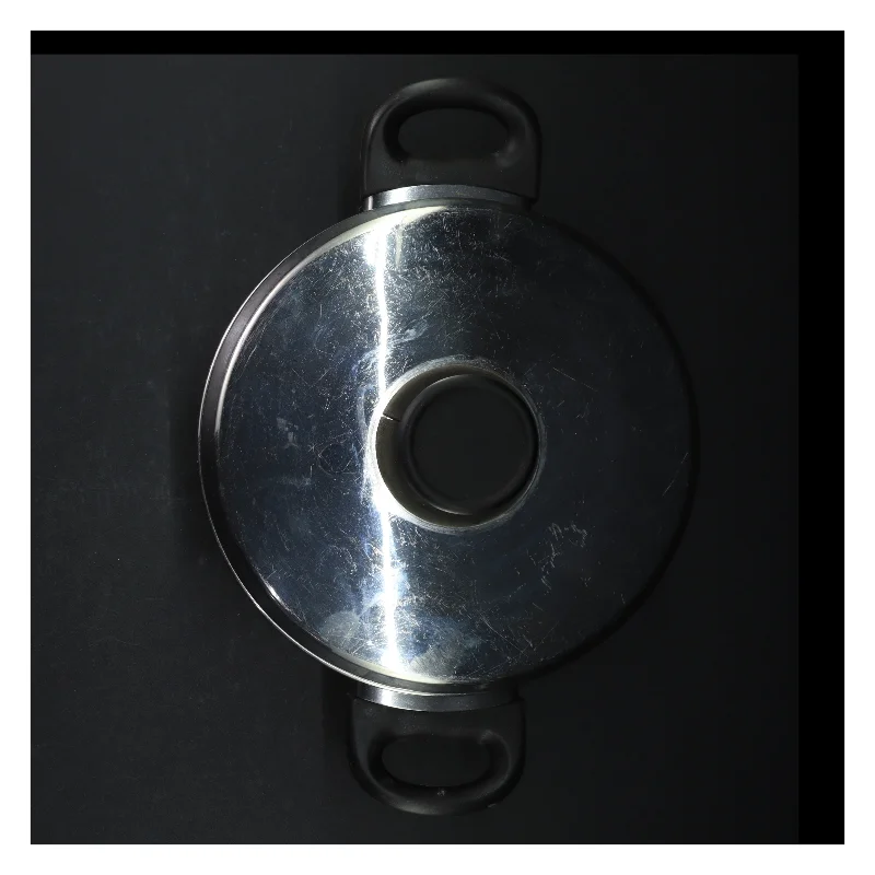 Brugt rustfrit stålgryde (str. Ø. 21 cm)