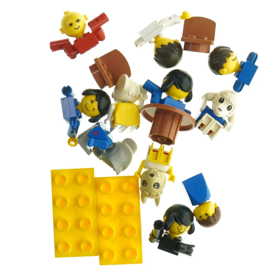 LEGO minifigurer og byggeplader fra Duplo (str. Blandede størrelser)