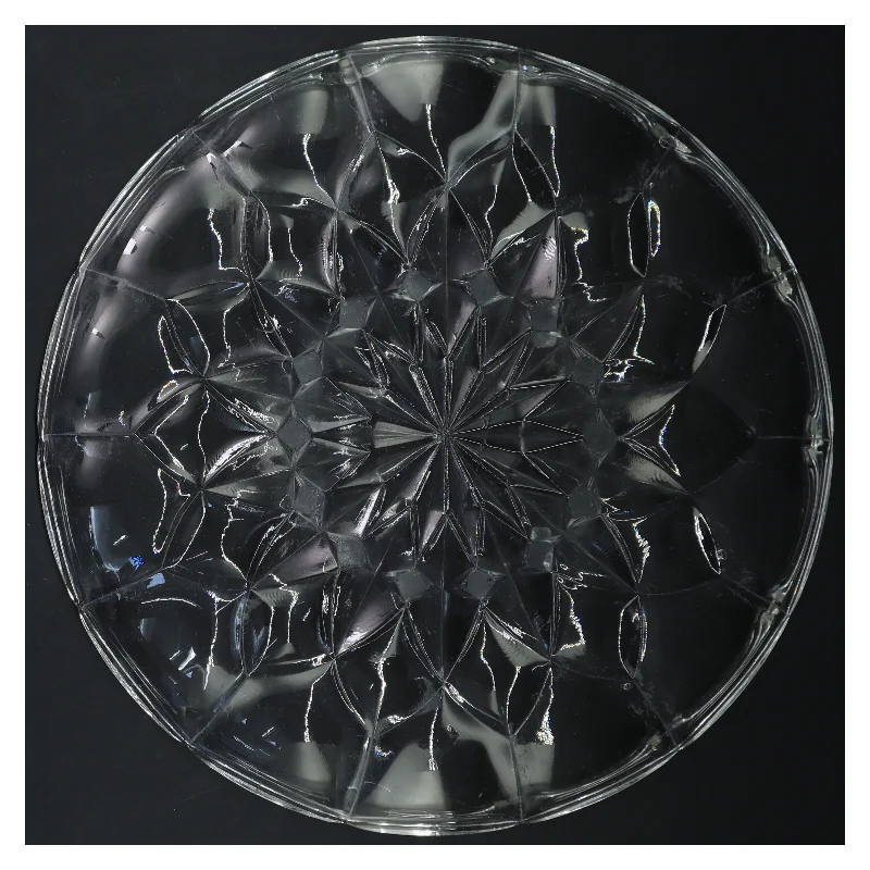 Glasfad med mønster (str. Ø 29 cm)