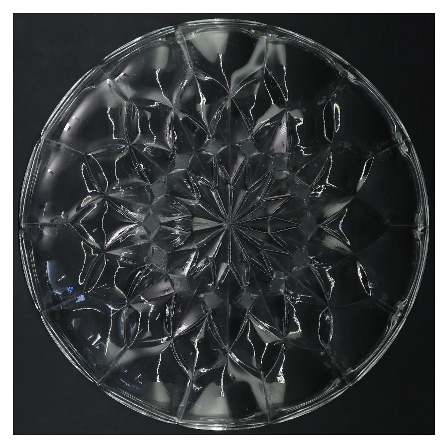 Glasfad med mønster (str. Ø 29 cm)