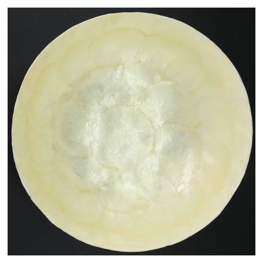 Ny Capiz Rund skål i perlemor look (str. Ø 25 cm)