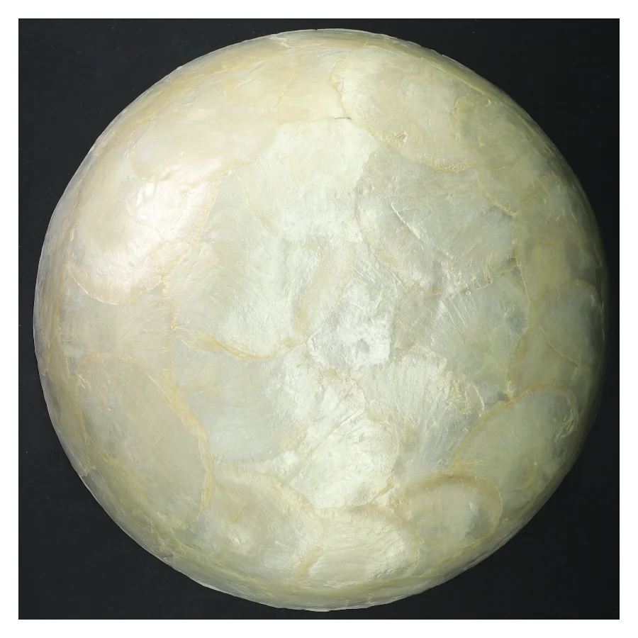 Ny Capiz Rund skål i perlemor look (str. Ø 25 cm)